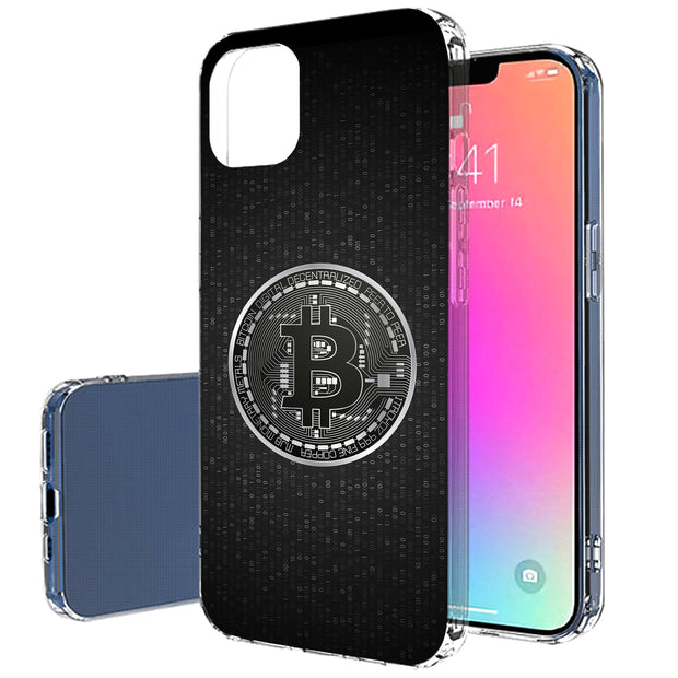 Bitcoin Crypto1 Print Slim Cover For Apple iPhone  (16,15,14,13,12, SE, Pro, Max, Plus), Print in USA