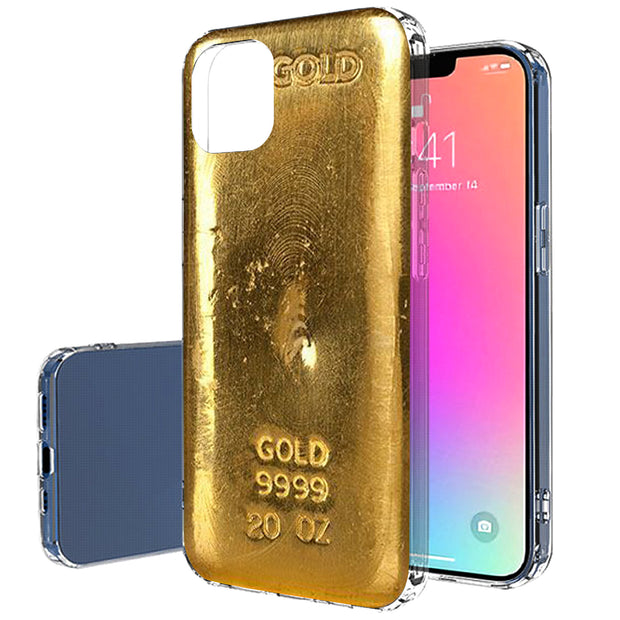 Gold Bar 3 Print Slim Cover For Apple iPhone  (16,15,14,13,12, SE, Pro, Max, Plus), Print in USA