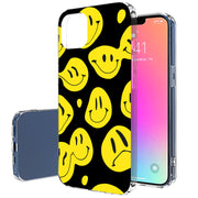 Smiley Face Print Slim Cover For Apple iPhone  (16,15,14,13,12, SE, Pro, Max, Plus), Print in USA