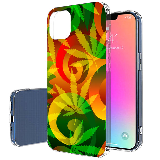 Marijuana Art Print Slim Cover For Apple iPhone  (16,15,14,13,12, SE, Pro, Max, Plus), Print in USA