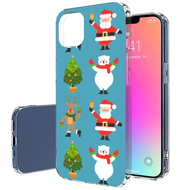 Cute Christmas Print Slim Cover For Apple iPhone  (16,15,14,13,12, SE, Pro, Max, Plus), Print in USA