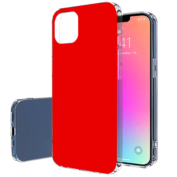 Red Print Slim Cover For Apple iPhone  (16,15,14,13,12, SE, Pro, Max, Plus), Print in USA
