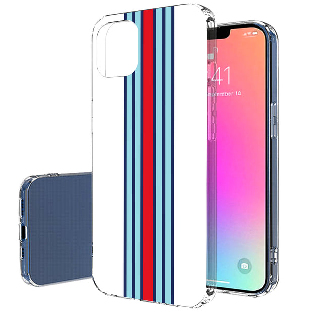 Race Stripe 10 Print Slim Cover For Apple iPhone  (16,15,14,13,12, SE, Pro, Max, Plus), Print in USA