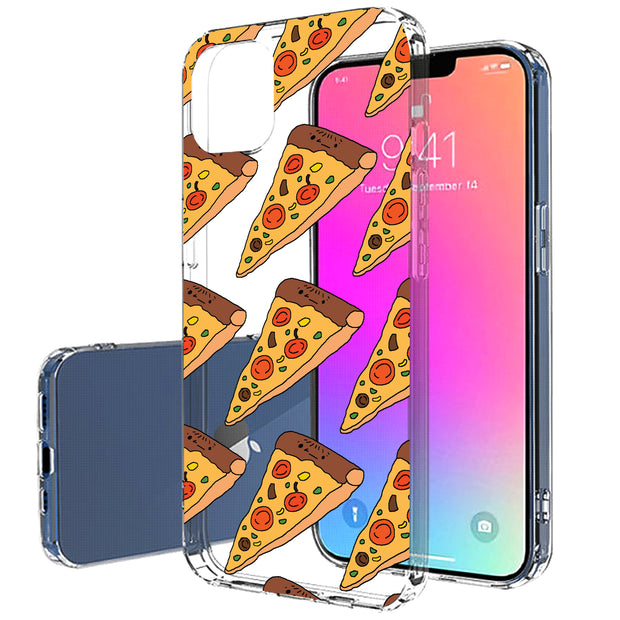 Pizza Print Slim Cover For Apple iPhone  (16,15,14,13,12, SE, Pro, Max, Plus), Print in USA