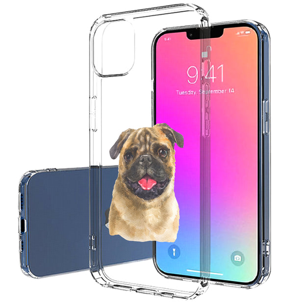 Dog Painting j Print Slim Cover For Apple iPhone  (16,15,14,13,12, SE, Pro, Max, Plus), Print in USA