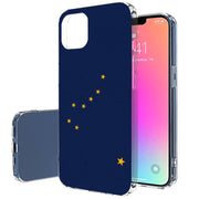 Alaska Flag Print Slim Cover For Apple iPhone  (16,15,14,13,12, SE, Pro, Max, Plus), Print in USA