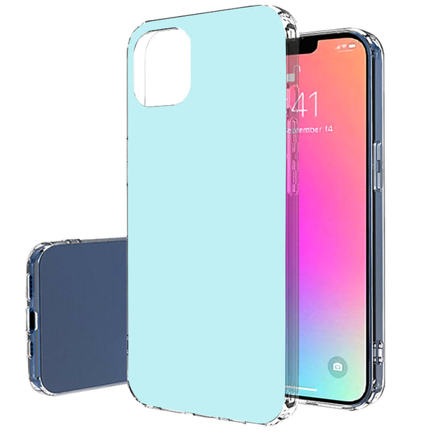 Light Cyan Print Slim Cover For Apple iPhone  (16,15,14,13,12, SE, Pro, Max, Plus), Print in USA