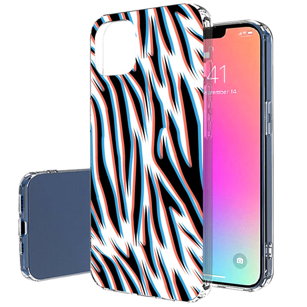3D Zebra 3 Print Slim Cover For Apple iPhone  (16,15,14,13,12, SE, Pro, Max, Plus), Print in USA
