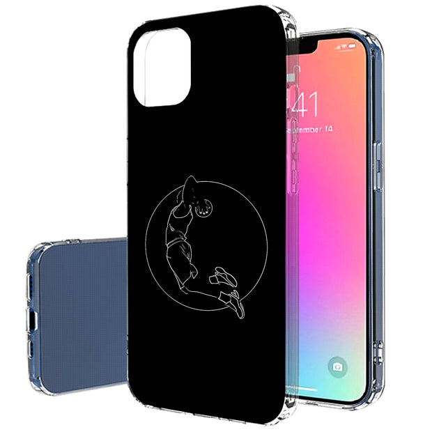 Basketball Play Print Slim Cover For Apple iPhone  (16,15,14,13,12, SE, Pro, Max, Plus), Print in USA