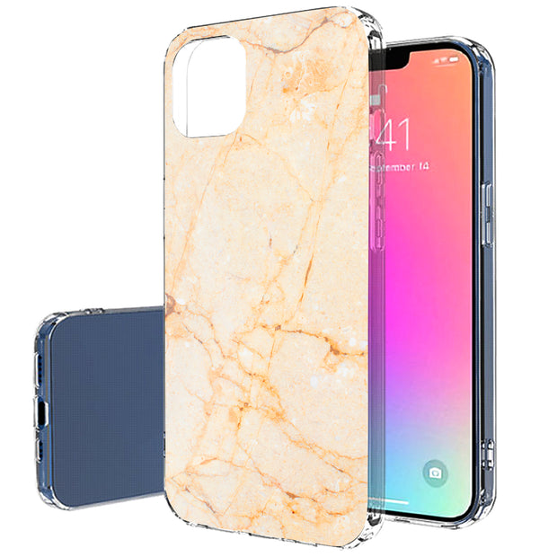 Yellow Marble Print Slim Cover For Apple iPhone  (16,15,14,13,12, SE, Pro, Max, Plus), Print in USA