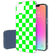 Bright Checker Print Slim Cover For Apple iPhone  (16,15,14,13,12, SE, Pro, Max, Plus), Print in USA