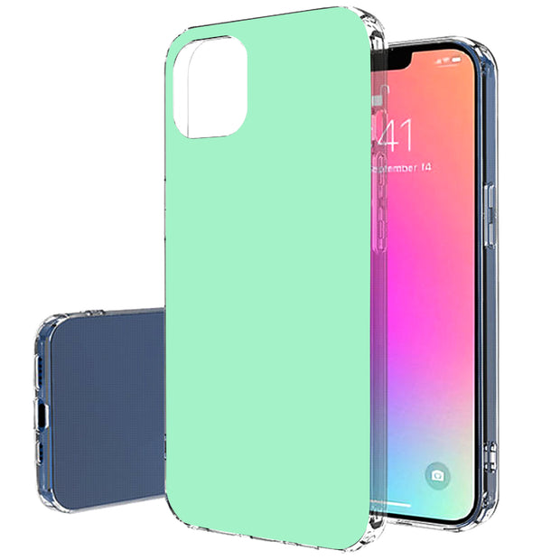 Mint Green Print Slim Cover For Apple iPhone  (16,15,14,13,12, SE, Pro, Max, Plus), Print in USA