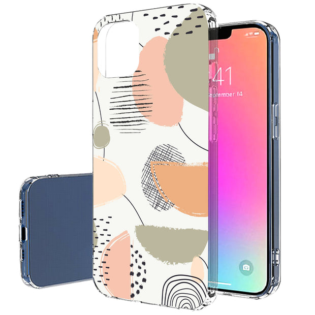 Abstract Modern Print Slim Cover For Apple iPhone  (16,15,14,13,12, SE, Pro, Max, Plus), Print in USA