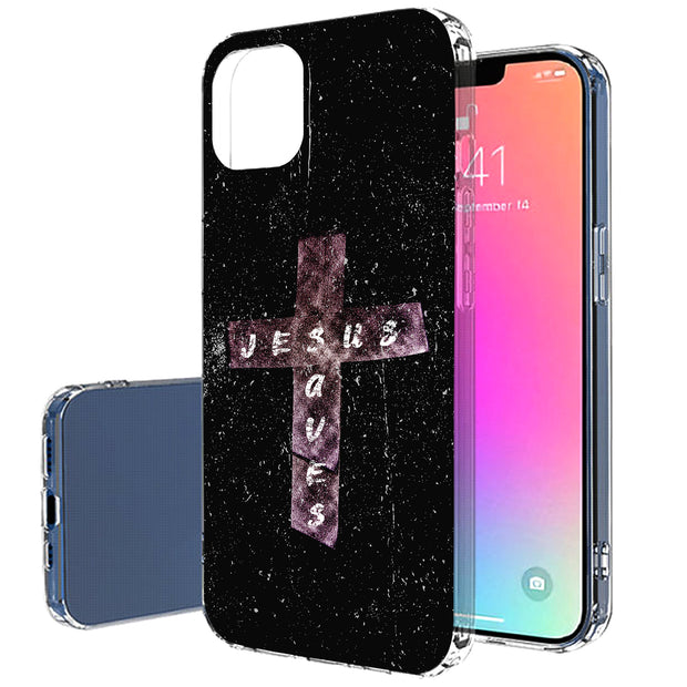 Jesus Saves 1 Print Slim Cover For Apple iPhone  (16,15,14,13,12, SE, Pro, Max, Plus), Print in USA