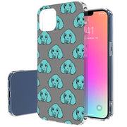 Blue Dog Print Slim Cover For Apple iPhone  (16,15,14,13,12, SE, Pro, Max, Plus), Print in USA