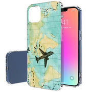 Travel World Print Slim Cover For Apple iPhone  (16,15,14,13,12, SE, Pro, Max, Plus), Print in USA