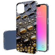 Black Crocodile Print Slim Cover For Apple iPhone  (16,15,14,13,12, SE, Pro, Max, Plus), Print in USA