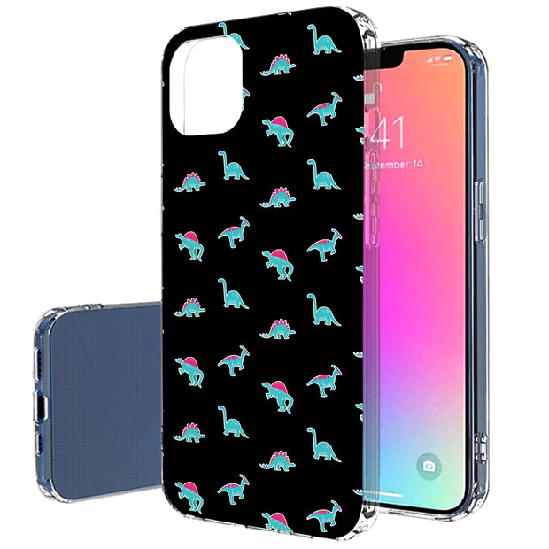 Dinosaurs Shape Print Slim Cover For Apple iPhone  (16,15,14,13,12, SE, Pro, Max, Plus), Print in USA