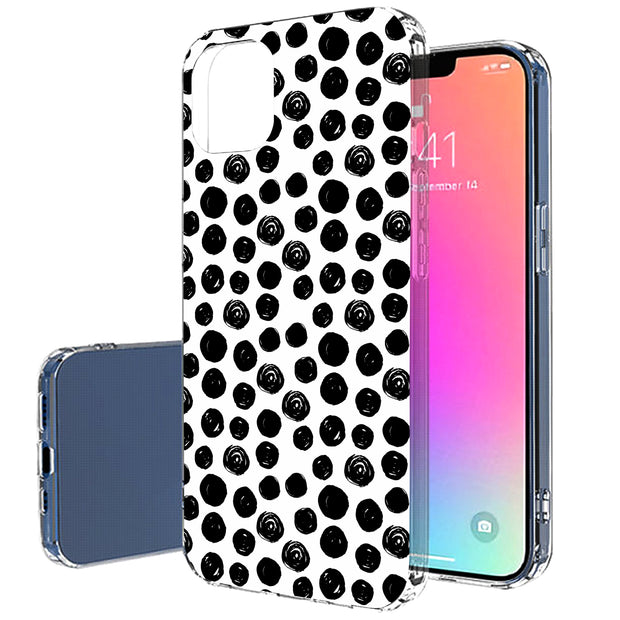 Polka Dot 8 Print Slim Cover For Apple iPhone  (16,15,14,13,12, SE, Pro, Max, Plus), Print in USA