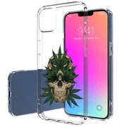 Marijuana Skull Print Slim Cover For Apple iPhone  (16,15,14,13,12, SE, Pro, Max, Plus), Print in USA