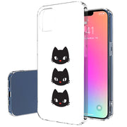 Black Cat Print Slim Cover For Apple iPhone  (16,15,14,13,12, SE, Pro, Max, Plus), Print in USA