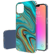 Gold Blu Marble Print Slim Cover For Apple iPhone  (16,15,14,13,12, SE, Pro, Max, Plus), Print in USA