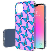 Blue Butterfly Print Slim Cover For Apple iPhone  (16,15,14,13,12, SE, Pro, Max, Plus), Print in USA