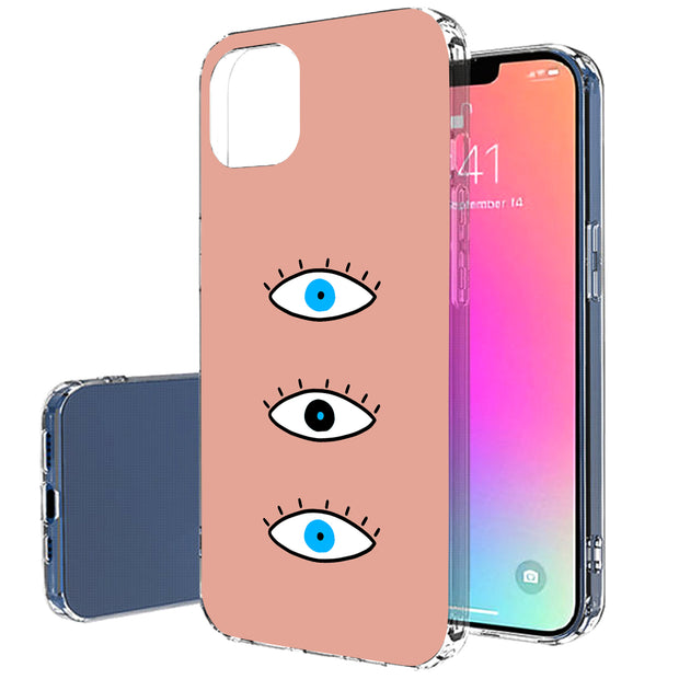 Evil Eye Blue Print Slim Cover For Apple iPhone  (16,15,14,13,12, SE, Pro, Max, Plus), Print in USA