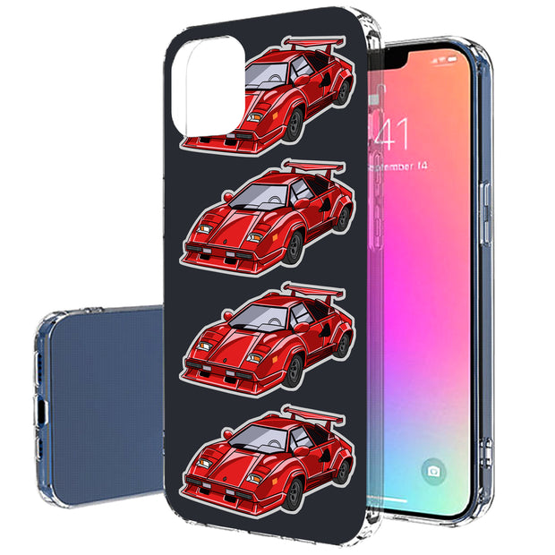 Lambo Countach Print Slim Cover For Apple iPhone  (16,15,14,13,12, SE, Pro, Max, Plus), Print in USA