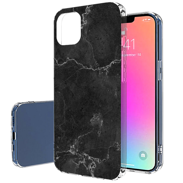 Black Marble 3 Print Slim Cover For Apple iPhone  (16,15,14,13,12, SE, Pro, Max, Plus), Print in USA