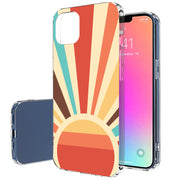 Retro Sunburst Print Slim Cover For Apple iPhone  (16,15,14,13,12, SE, Pro, Max, Plus), Print in USA