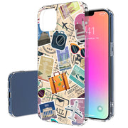 Travel Sticker Print Slim Cover For Apple iPhone  (16,15,14,13,12, SE, Pro, Max, Plus), Print in USA