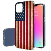 American Flag Print Slim Cover For Apple iPhone  (16,15,14,13,12, SE, Pro, Max, Plus), Print in USA