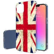 Old UK Flag Print Slim Cover For Apple iPhone  (16,15,14,13,12, SE, Pro, Max, Plus), Print in USA