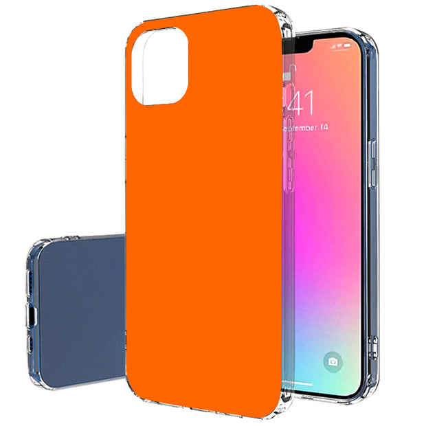 Vivid Orange Print Slim Cover For Apple iPhone  (16,15,14,13,12, SE, Pro, Max, Plus), Print in USA