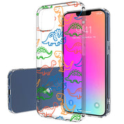 Dinosaur Cute 3 Print Slim Cover For Apple iPhone  (16,15,14,13,12, SE, Pro, Max, Plus), Print in USA