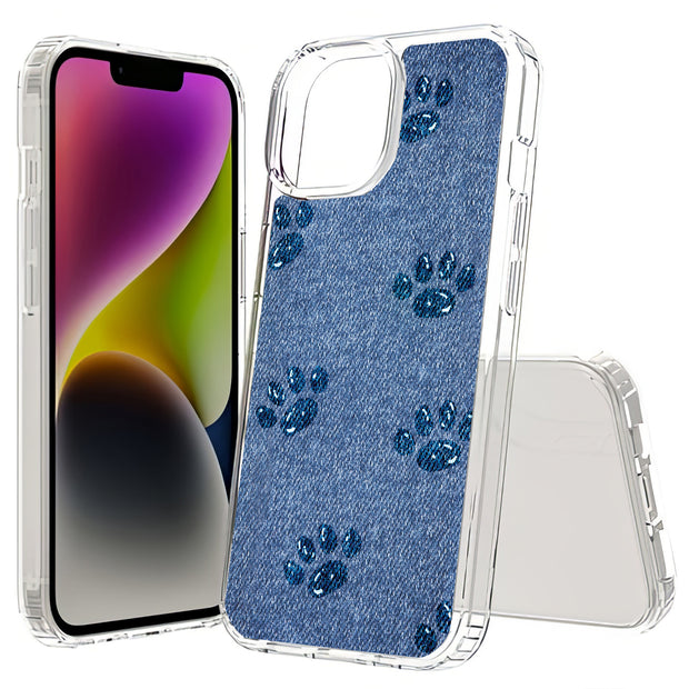 Paw Footprints Print Slim Cover For Apple iPhone  (16,15,14,13,12, SE, Pro, Max, Plus), Print in USA