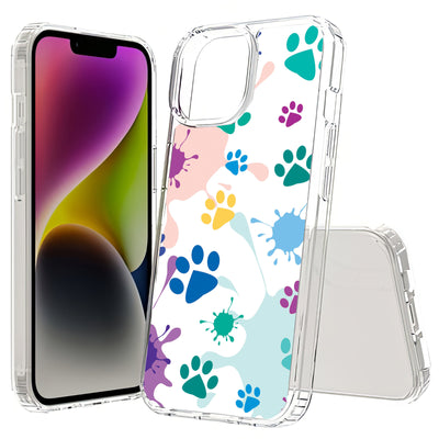 Paw Color 2 Print Slim Cover For Apple iPhone  (16,15,14,13,12, SE, Pro, Max, Plus), Print in USA