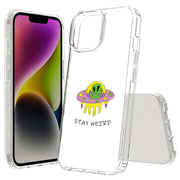 Alien Weird Print Slim Cover For Apple iPhone  (16,15,14,13,12, SE, Pro, Max, Plus), Print in USA