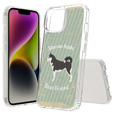 Husky Dog Print Slim Cover For Apple iPhone  (16,15,14,13,12, SE, Pro, Max, Plus), Print in USA