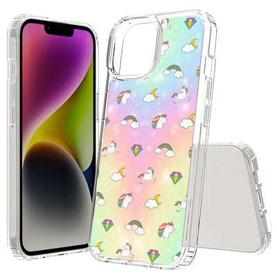 Rainbow Unicorn Print Slim Cover For Apple iPhone  (16,15,14,13,12, SE, Pro, Max, Plus), Print in USA