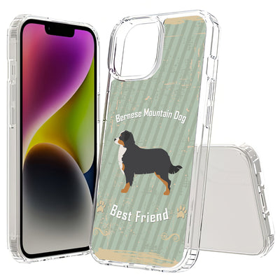 Bernese Dog Print Slim Cover For Apple iPhone  (16,15,14,13,12, SE, Pro, Max, Plus), Print in USA