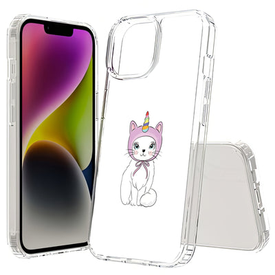 Unicorn Kitty Print Slim Cover For Apple iPhone  (16,15,14,13,12, SE, Pro, Max, Plus), Print in USA