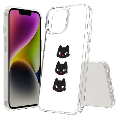 Black Cat Print Slim Cover For Apple iPhone  (16,15,14,13,12, SE, Pro, Max, Plus), Print in USA