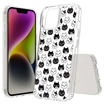 Cute Kitten Print Slim Cover For Apple iPhone  (16,15,14,13,12, SE, Pro, Max, Plus), Print in USA