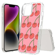 Cherry Print Slim Cover For Apple iPhone  (16,15,14,13,12, SE, Pro, Max, Plus), Print in USA