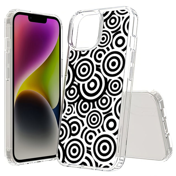 Circles Print Slim Cover For Apple iPhone  (16,15,14,13,12, SE, Pro, Max, Plus), Print in USA