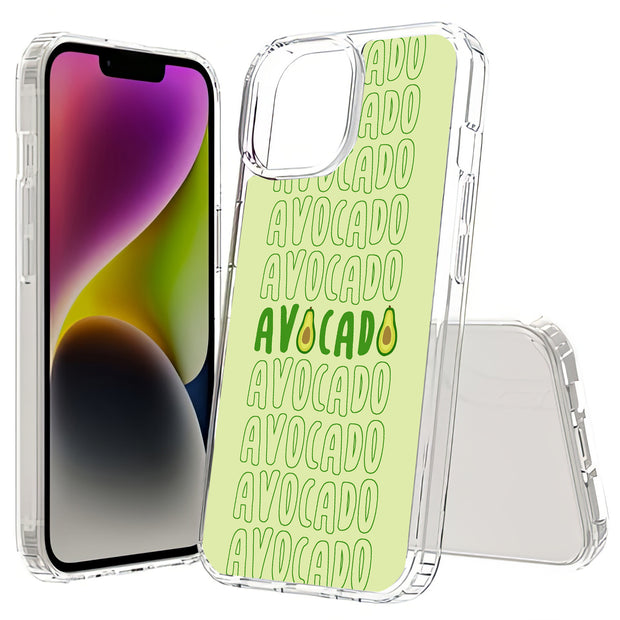 Avocado Text  Print Slim Cover For Apple iPhone  (16,15,14,13,12, SE, Pro, Max, Plus), Print in USA