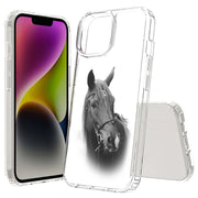 Animal Horse Print Slim Cover For Apple iPhone  (16,15,14,13,12, SE, Pro, Max, Plus), Print in USA