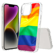 Rainbow LGBTQ Print Slim Cover For Apple iPhone  (16,15,14,13,12, SE, Pro, Max, Plus), Print in USA